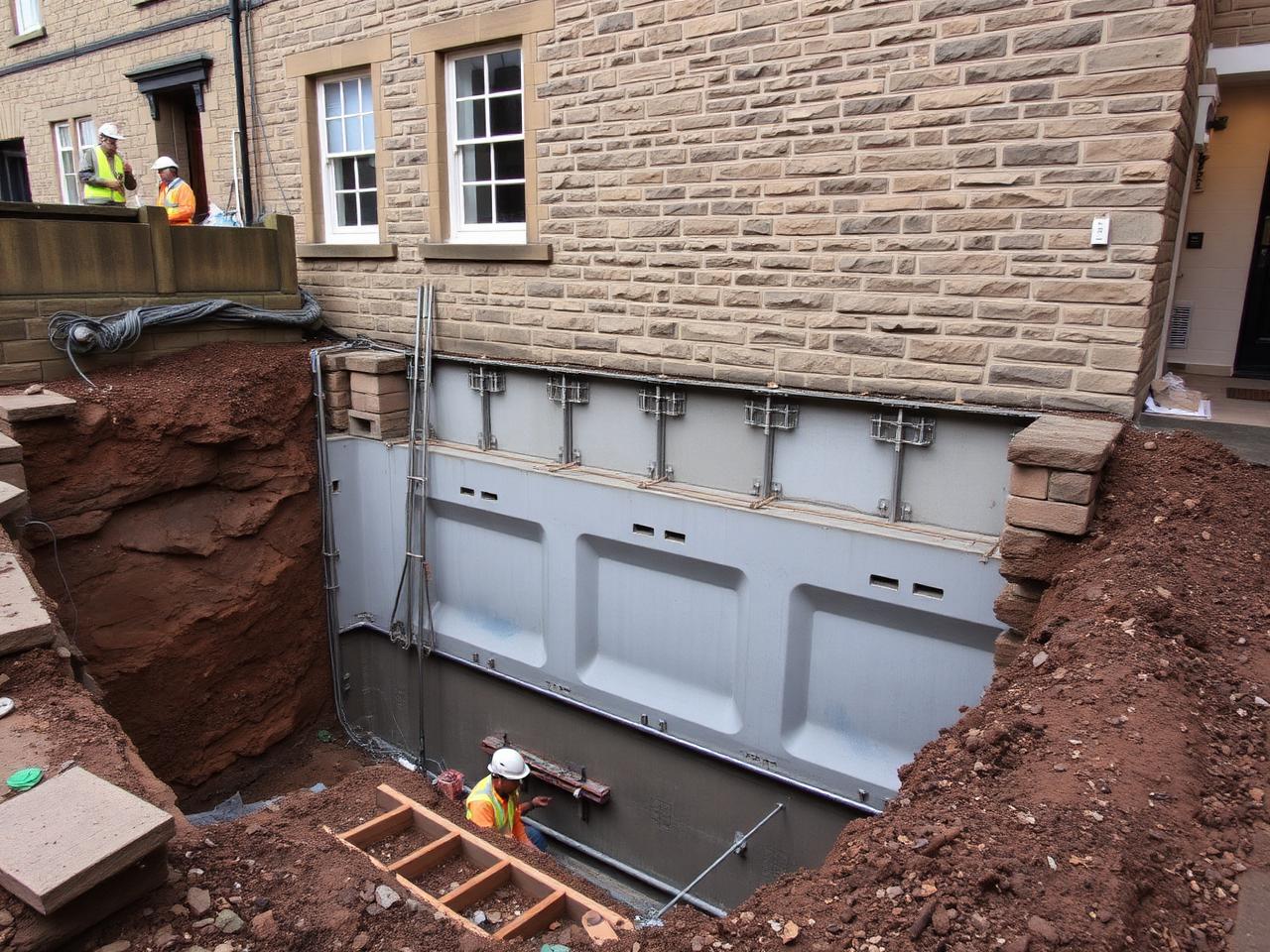 Underpinning works at a stone-built Edinburgh property